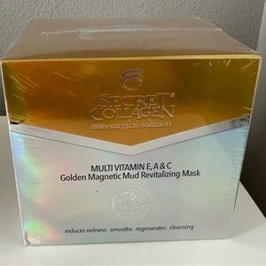 NEW Secret Collagen Multi Vitamin E, A, C Golden Magnetic Mud Revitalizing Mask